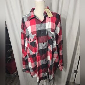 Raider Jean Company Men's Plaid Button Down Shirt NWT Sz 2x